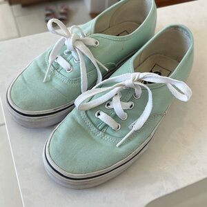 Seafoam Womens Vans- Size 5.5